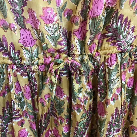 CLARA THE LABEL Marina Midi Maxi Dress Floral Golden Blossom Women’s Size Large - Picture 4 of 16